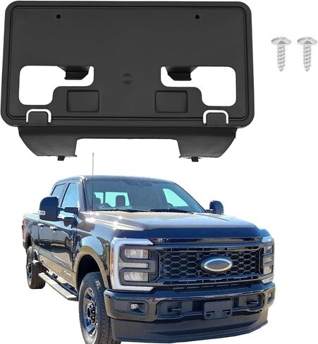 Front License Plate Bracket Frame Holder with Bolts Compatible with Ford F-250 F-350 F-450 Super Duty 2023 2024 2025 PC3Z-17A385-AA FO1068203 in Saudi Arabia