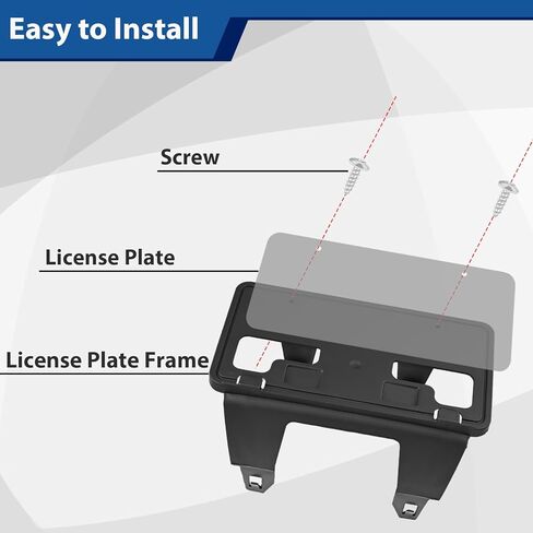 Front License Plate Bracket Frame Holder with Bolts Compatible with Ford F-250 F-350 F-450 Super Duty 2023 2024 2025 PC3Z-17A385-AA FO1068203 in Saudi Arabia