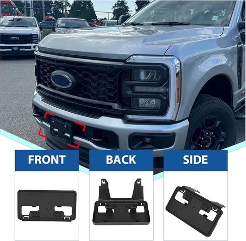 Front License Plate Bracket Frame Holder with Bolts Compatible with Ford F-250 F-350 F-450 Super Duty 2023 2024 2025 PC3Z-17A385-AA FO1068203 in Saudi Arabia