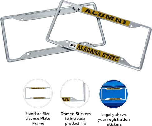 Desert Cactus Alabama State University Car Accessories Hornets Metal License Plate Frame and Tag Holder for Front or Rear of Car (Alumni) in Saudi Arabia
