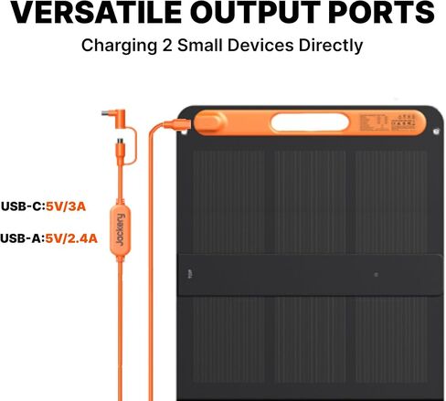 Jackery SolarSaga 200W Portable Solar Panel,IP68 Foldable Bifacial Solar Panels,Compatible with Jackery Explorer Power Station and Solar Generator,for Rooftops Outdoor Camping Off-Grid (Renewed) in Kuwait