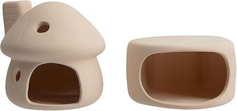 RUIAN Upgrade Aquarium Mushroom House Ceramic Cave Decorations for Pleco Shrimp to Rest and Breed, Hiding (White) in Kuwait