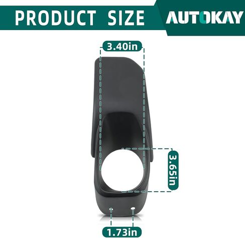 AUTOKAY Steel Bumper Pair Front LH & RH Fog Light Lamp Cover Fit for Wrangler Jeep 13 14 15 16 17 Replace 68231962AA 68231963AA in Saudi Arabia