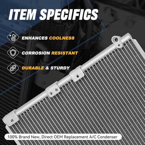 Auto Dynasty Air Conditioning A/C Condenser Compatible with 1996-2002 Toyota 4Runner, Aluminum AC Condenser Replacement DPI 4744, TO3030154 in Saudi Arabia