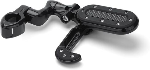 VG MOTO Motorcycle Highway Pegs with Flip-Out Heel Rest Compatible with Harley Road Glide Street Glide Road King Electra Glide Sportster Softail Dyna with 1.25" Engine Guard, Chrome in Saudi Arabia