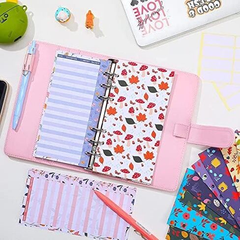 A6 Budget Binder with 6 Holes Banknote Envelopes, Expense Sheets and Stickers for Budgeting, Bill Planner in Saudi Arabia
