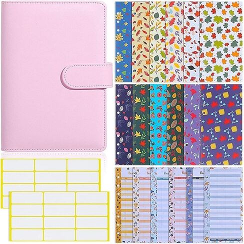 A6 Budget Binder with 6 Holes Banknote Envelopes, Expense Sheets and Stickers for Budgeting, Bill Planner in Saudi Arabia