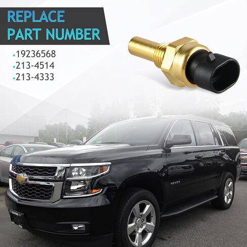 Engine Coolant Temperature Sensor Compatible with Chevy Cavalier Cobalt Equinox Express Silverado 1500 2500 HD 3500 GMC Sierra Pontiac G5 Saturn, Replace 19236568 213-4514 213-4333 in Saudi Arabia