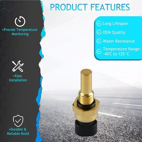 Engine Coolant Temperature Sensor Compatible with Chevy Cavalier Cobalt Equinox Express Silverado 1500 2500 HD 3500 GMC Sierra Pontiac G5 Saturn, Replace 19236568 213-4514 213-4333 in Saudi Arabia