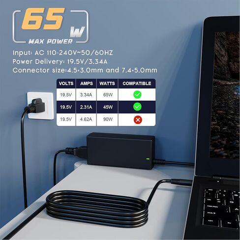 شاحن الكمبيوتر المحمول لأجهزة Asus X201E X202E X540 X541 X553M X541NA X542UA X540S X540SA X541N UX330 UX330U UX360 UX360C UX305 UX305C S200E C202SA C300SA F553 F553M F556 F556U F30 2 ك556 ك556و in Kuwait