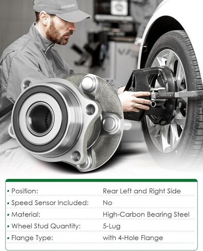 Set of 2 Rear Wheel Bearing and Hub Assembly with 5-Lug Fit for:-Toyota 86 2017-2020, for:-Subaru Outback Legacy 2010-2014, Forester 2009-2013, Impreza 2008-2014 for:-Scion FR-S OE# 512401 in Saudi Arabia