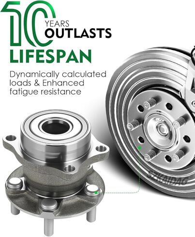 Set of 2 Rear Wheel Bearing and Hub Assembly with 5-Lug Fit for:-Toyota 86 2017-2020, for:-Subaru Outback Legacy 2010-2014, Forester 2009-2013, Impreza 2008-2014 for:-Scion FR-S OE# 512401 in Saudi Arabia
