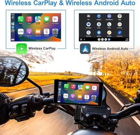 كاميرا قياس الدراجة النارية، كاميرا Apple Carplay للدراجات النارية ونظام ملاحة GPS لنظام Android التلقائي للدراجات النارية، كاميرات مزدوجة HD 1080P، كاميرا دراجة نارية، بلوتوث، دعم Siri، Google Assistant، TF-128GB in Kuwait