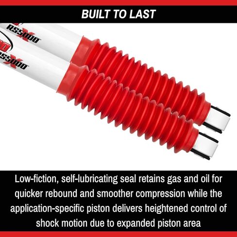 Pair of Rancho RS5000X Rear Shocks fits 2009 2013 F150 4WD with 0" Rear Lift | Improves Handling & Performance | Reduces Fade | Includes TrendsAuto Decal in Saudi Arabia