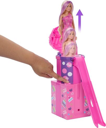 Barbie Rise & Surprise Doll & Accessories, Pet Birthday Series with 12 Surprises Including Slide & Color-Change Activity (Styles May Vary) in Saudi Arabia