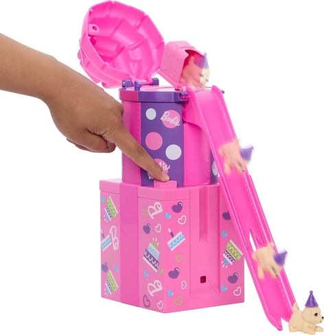 Barbie Rise & Surprise Doll & Accessories, Pet Birthday Series with 12 Surprises Including Slide & Color-Change Activity (Styles May Vary) in Saudi Arabia