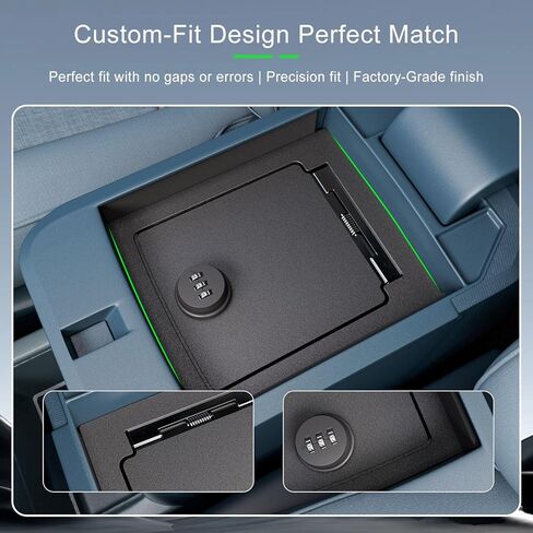 Center Console Safe Vault Compatible with 2022-2025 Ford Maverick Armrest Safe Lock Box Replacement for 2022-2025 Ford Maverick Accessories in Saudi Arabia