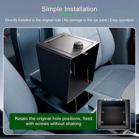 Center Console Safe Vault Compatible with 2022-2025 Ford Maverick Armrest Safe Lock Box Replacement for 2022-2025 Ford Maverick Accessories in Saudi Arabia