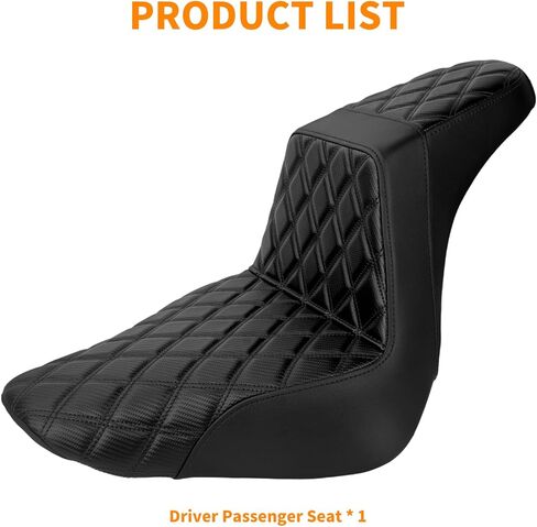 One-Piece Driver Passenger Seat Front Rear Cushion Fit For Harley Softail Fat Boy FLFB FLFBS 2018-2025 Breakout FXBR 2023-2025 (White Stitching) in Saudi Arabia