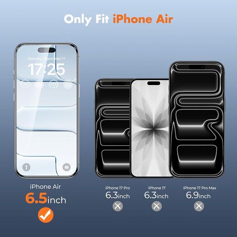 واقي شاشة غير قابل للكسر لهاتف iPhone 16 Pro، عبوة من 3 قطع، واقي شاشة من الزجاج المقوى عالي الدقة [تغطية كاملة] [سهل التركيب] [فقاعات مجانية] [فقط لهاتف Apple iPhone 16 Pro] in Kuwait