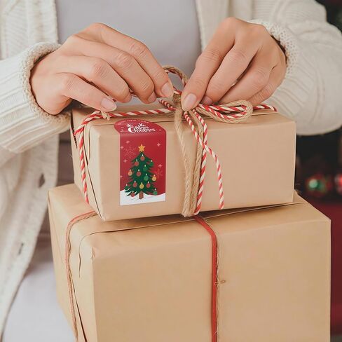 50PCS Christmas Stickers for Gifts - Merry Christmas Seal Labels for Gift Wrapping, Boxes, Cards & Party Decorations, Red in Saudi Arabia