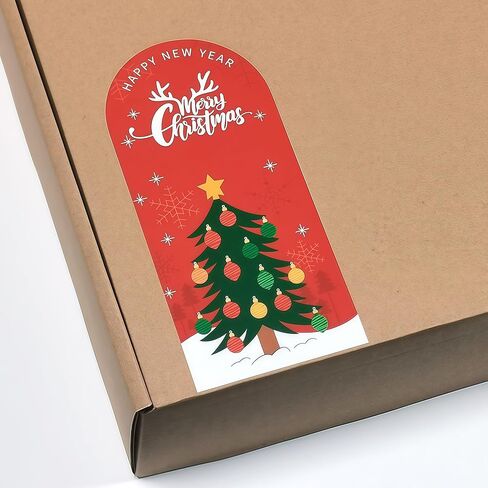 50PCS Christmas Stickers for Gifts - Merry Christmas Seal Labels for Gift Wrapping, Boxes, Cards & Party Decorations, Red in Saudi Arabia