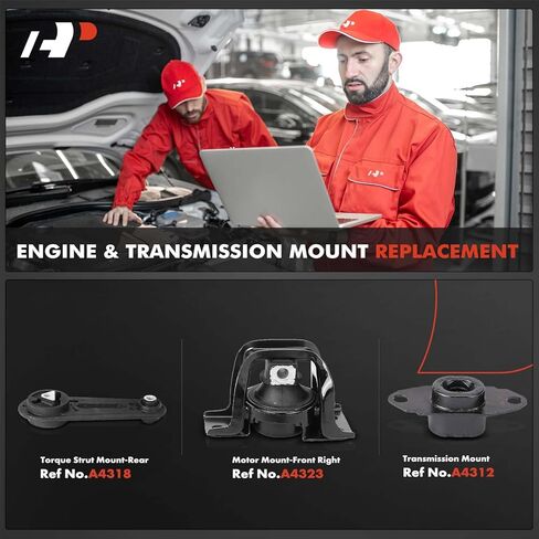 A-Premium Engine Motor, Transmission and Torque Strut Mount Kit Compatible with Nissan Versa 2007-2012, Cube 2009-2014, 1.8L, Automatic Transmission, 3-PC Set, Replace# 11360EL00A, 11360ED000 in Saudi Arabia