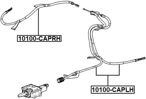 كابل فرامل الانتظار، يسار فبراير 10100-CAPLH OEM 95351025 in Saudi Arabia