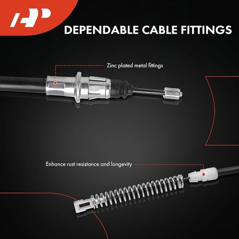 A-Premium Rear Driver Side Parking Brake Cable Assembly Compatible with Chevrolet and GMC Models: Silverado 1500 2015-2018, 1500 LD 2019, Sierra 1500 2015-2018, 1500 Limited 2019 - Replace# 23481121 in Saudi Arabia