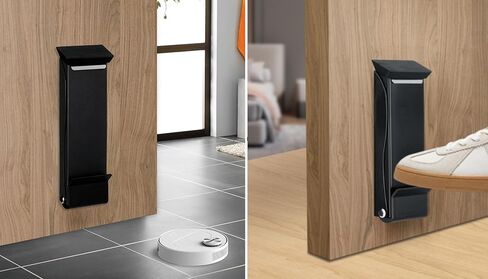 Door Stoppers,Kickdown Door Stopper for Bottom of Door,Easy Pedal Kick Down Door Holder,No Drilling Door Stop (White-1pack) in Saudi Arabia
