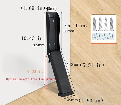 Door Stoppers,Kickdown Door Stopper for Bottom of Door,Easy Pedal Kick Down Door Holder,No Drilling Door Stop (White-1pack) in Saudi Arabia