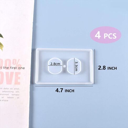 4 قطع غطاء مفتاح منفذ الضوء قالب الراتنج، لوحة المقبس قالب من السيليكون قالب صب ديكور لصناعة الحرف اليدوية in Kuwait