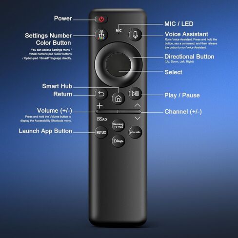 BN59-01388A Remote Control Replacement for Samsung Crystal CU7000 DU7200 Series HDR Smart TV in Kuwait