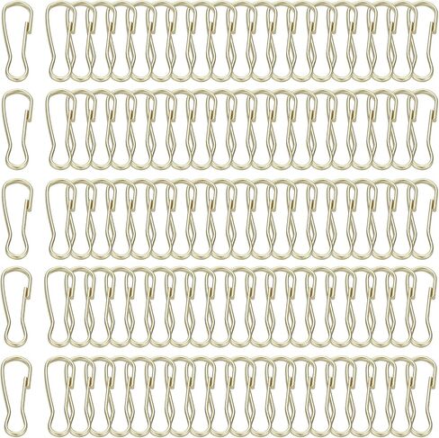 PATIKIL Lanyard Hooks, 200 Pcs 25mm Stainless Steel 304 Spring Snap Hook Metal Clips Clasp for Key Chain Key Rings ID Card Shower Curtain, Gold in Saudi Arabia