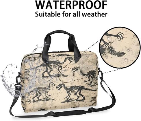 Cool Dinosaur Skeleton Laptop Bag 15.6 Inch Waterproof Laptop Sleeve Case with Shoulder Straps Computer Case Cover Slim Briefcase for Men and Women in Saudi Arabia