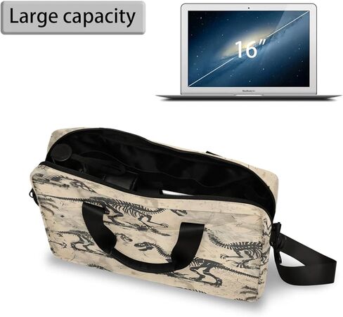 Cool Dinosaur Skeleton Laptop Bag 15.6 Inch Waterproof Laptop Sleeve Case with Shoulder Straps Computer Case Cover Slim Briefcase for Men and Women in Saudi Arabia