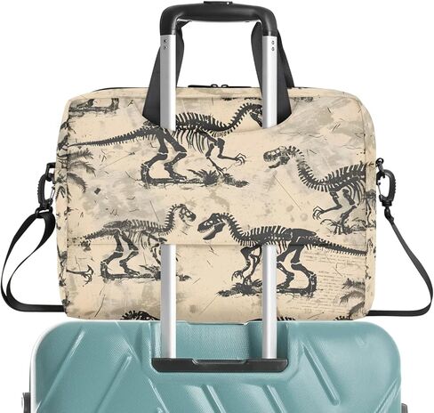 Cool Dinosaur Skeleton Laptop Bag 15.6 Inch Waterproof Laptop Sleeve Case with Shoulder Straps Computer Case Cover Slim Briefcase for Men and Women in Saudi Arabia
