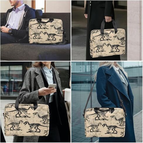 Cool Dinosaur Skeleton Laptop Bag 15.6 Inch Waterproof Laptop Sleeve Case with Shoulder Straps Computer Case Cover Slim Briefcase for Men and Women in Saudi Arabia
