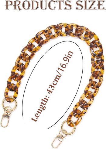 Long Keeper Acrylic Purse Strap Women Replacement Bag Chain Chunky Chain Straps for Handbag Clutch Shoulder Bags DIY Crafts in Saudi Arabia