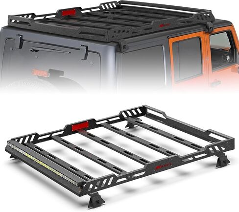 Nilight Rear Bumper & Spare Tire Rack & Hitch Receiver w/2 LED Lights Compatible for 2007-2018 Jeep Wrangler JK for 2007-2018 Jeep Wrangler JK & Unlimited in Saudi Arabia
