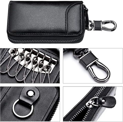 Leather Key Case, Key Case for Car Keys, Key Wallet, Key Holder, Key Bag, Key Chain, Small Wallet, Car Key Chain Bags for Men and Women in Saudi Arabia