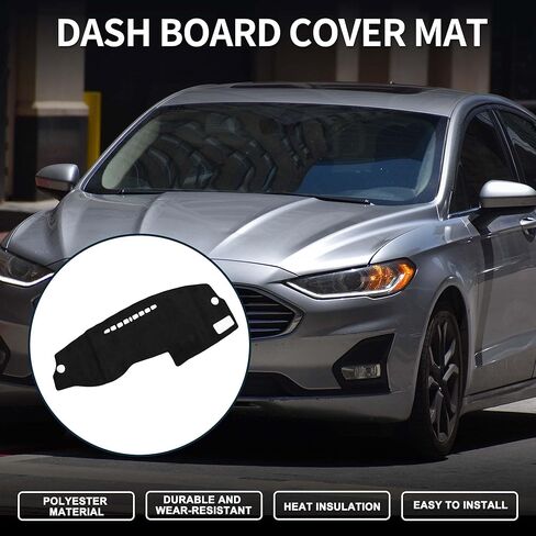Dash Cover for Ford Fusion Non-Slip Dash Cover Mat | Front Dash Cover Mat Black 1Pcs in Saudi Arabia