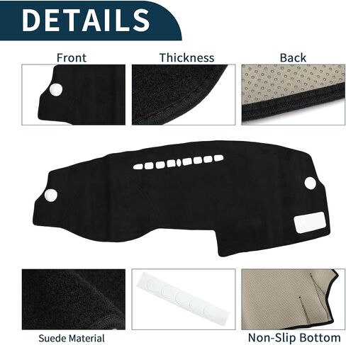 Dash Cover for Ford Fusion Non-Slip Dash Cover Mat | Front Dash Cover Mat Black 1Pcs in Saudi Arabia