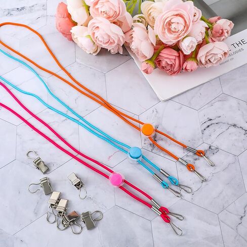 24PCS Cross Stitch Side Clips, Cross-Stitch Fabric Holders, Embroidery Clamps, Adjustable Fastening Clip for Scroll Rod Canvas Polyester and Iron, Blue, Orange, Rose Red in Saudi Arabia