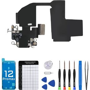 Risidamoy for iPhone 12 PRO MAX WLAN Signal Diversity Antenna Flex Cable Replacement 12PROMAX WiFi Antenna Connector with Fix Tool Screwdriver and Tweezers A2342 A2410 A2412 A2411
