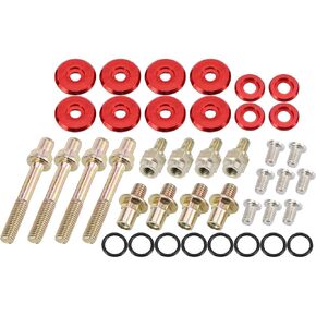 X AUTOHAUX Low Profile Engine Valve Cover Washer Bolt Kit Red for Honda B-Series B16A2 B16A3 B17A1 B18C1 B18C5
