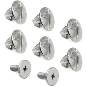 8 PCS Lower Engine Cover Bolt Pin Screws - 6 PCS 90674-TY2-A01 and 2 PCS 90105-TBA-A00 Lower Engine Cover Pin Screws, Compatible with Honda Accord Civic CR-V Acura (Silver)