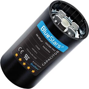 88-108 uf mfd 220-250VAC Volts Round Motor Start Capacitor 50/60 Hz AC Electric Replacement Part by Blue Stars