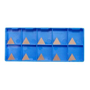 YUFUTOL Carbide Inserts TPGN110304 TPG221 TiN Coated Lathe Carbide Inserts for Lathes and Mills, 10 Pieces