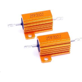 LM YN 25 Watt 30 Ohm 5% Wirewound Resistor Electronic Aluminium Shell Resistor Gold (Pack of 2)